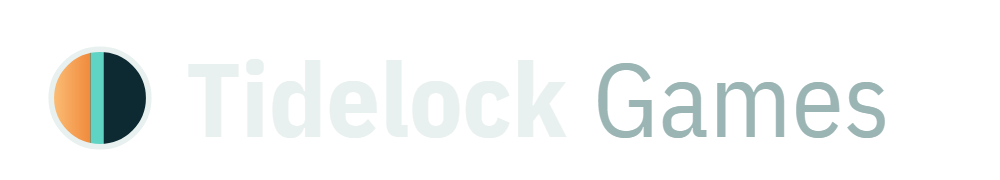 Tidelock Games logo for dark backgrounds